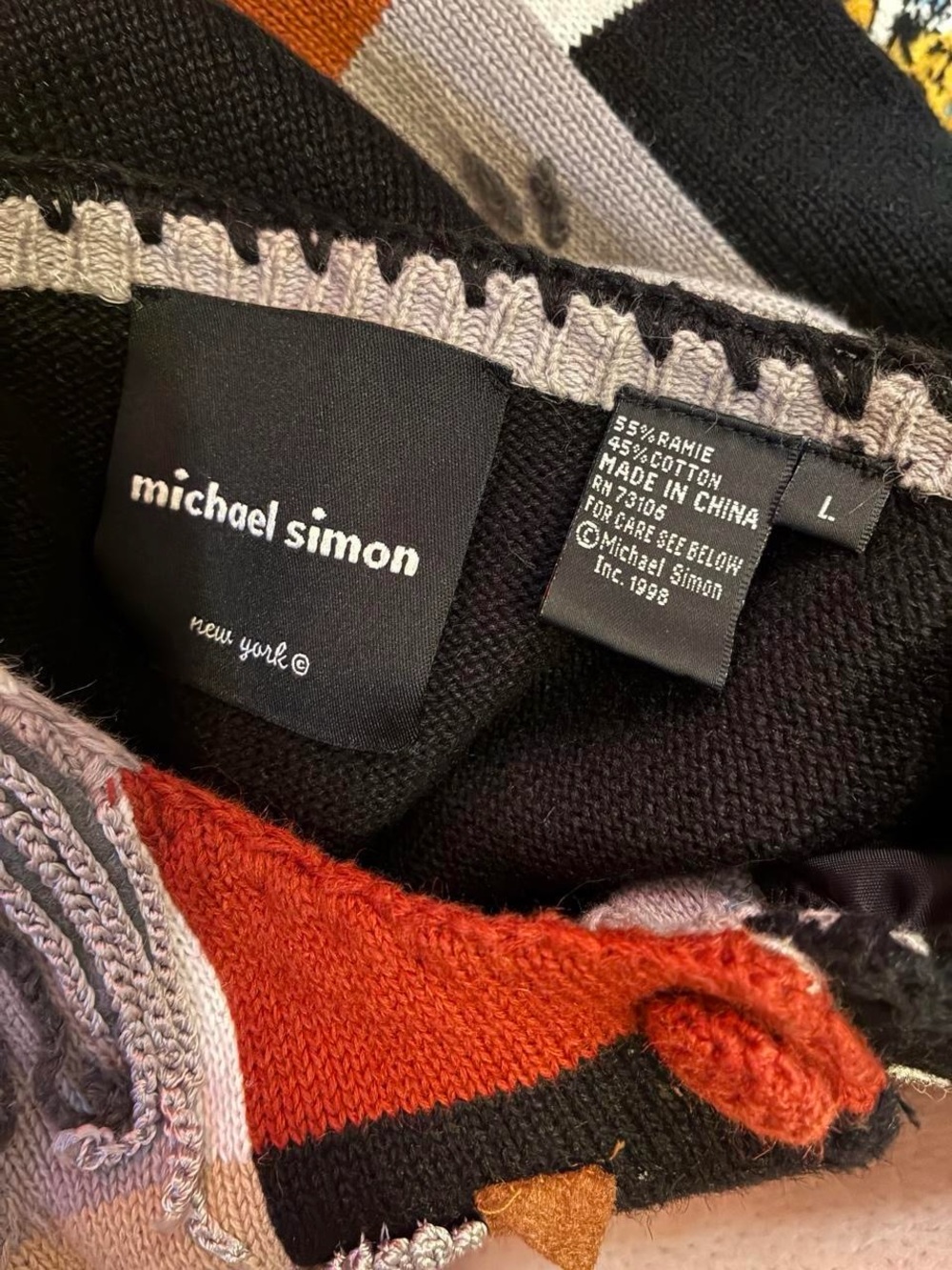 Vintage 80s EPIC Michael Simon Dog button down cardigan sweater - Picture 6 of 8